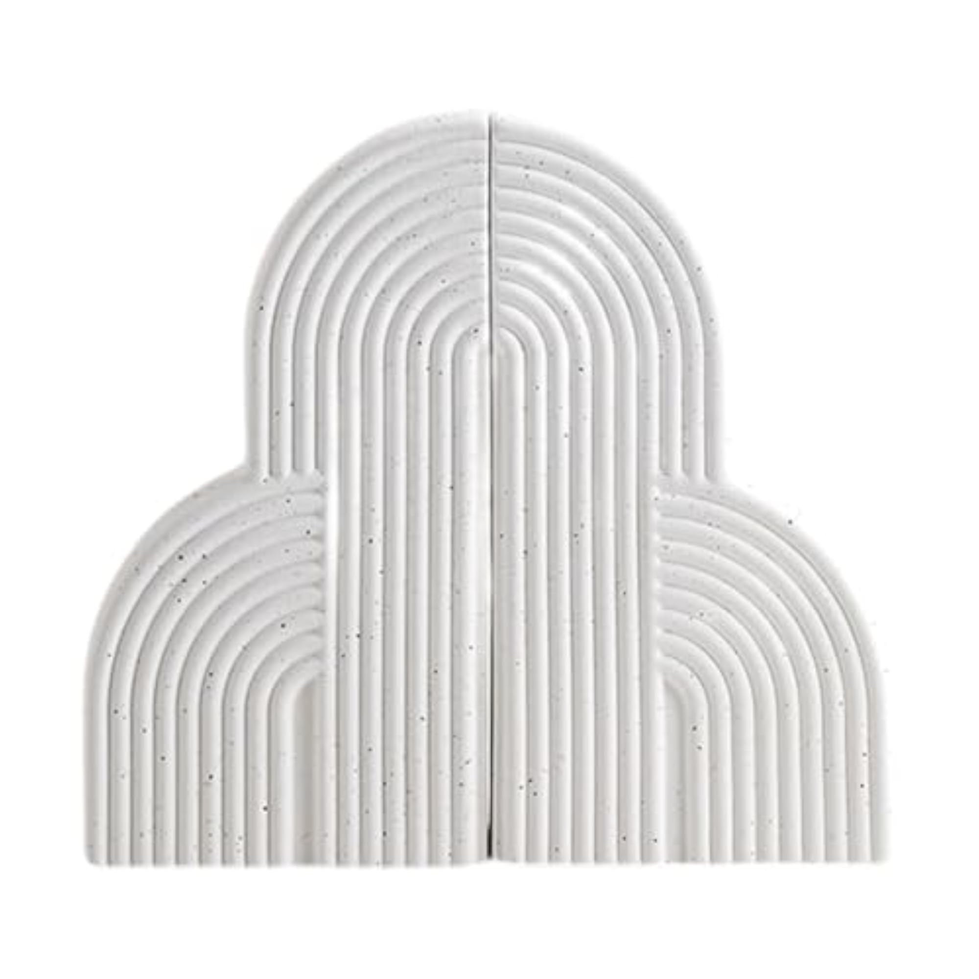 White Minimalist Decorative Bookends, Tabletop Ornaments